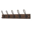 Hardware Solutions 5-Hook Rail Antique Bronze 600mm x 140mm