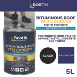 Bostik Feltfix Bituminous Roof Felt Adhesive Black 5Ltr