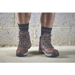 Apache AP315CM Size 9  Brown Water-Resistant Steel Toe Cap Safety Boots