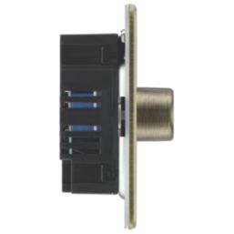 LAP  2-Gang 2-Way LED Dimmer Switch  Antique Brass with Colour-Matched Inserts
