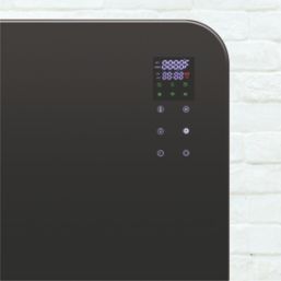 TCP  2kW Electric Portable or Wall-Mounted Glass Panel Heater Black