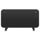 TCP  2kW Electric Portable or Wall-Mounted Glass Panel Heater Black