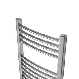 Flomasta 700mm x 400mm 512BTU Chrome Curved Electric Towel Radiator