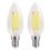 LAP  E14 Candle LED Light Bulb Clear 470lm 2.2W 2 Pack