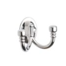 Decohooks Two Prong Wide Ball End Hook Polished Chrome 45mm