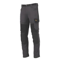 Site Evenson Multi-Pocket Stretch Trousers Grey/Black 32" W 32" L