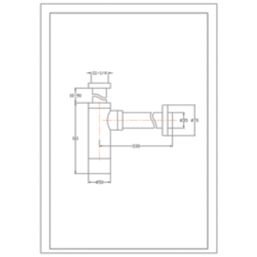 Highlife Bathrooms  Round Metal Bottle Trap Matt Black 50mm