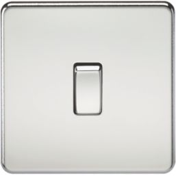 Knightsbridge  10AX 1-Gang Intermediate Switch Polished Chrome