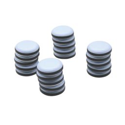 Essentials Grey Round Self-Adhesive Glides 25mm x 25mm 60 Pack