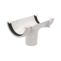 FloPlast  uPVC Round Running Outlet White 112mm x 68mm
