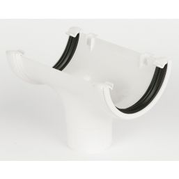 FloPlast  uPVC Round Running Outlet White 112mm x 68mm