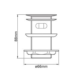 Flomasta    Slotted Click‑Clack Basin Waste
