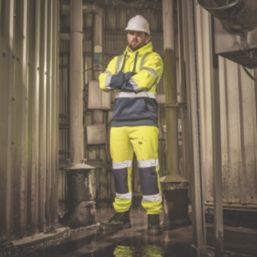 Scruffs  Hi-Vis Joggers Yellow / Navy Medium 30" W 30" L