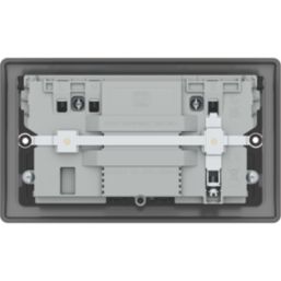 British General Nexus Metal 13A 2-Gang SP Switched Socket + 3.25A 65W 2-Outlet Type C USB Charger Black Nickel with Black Inserts