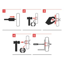 Bullfix BULK-UNI-96 Universal Plasterboard Fixings 24mm x 44mm 96 Pack