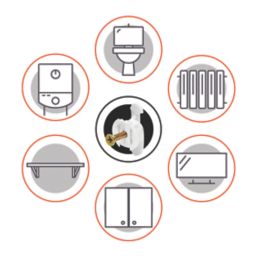 Bullfix BULK-UNI-96 Universal Plasterboard Fixings 24mm x 44mm 96 Pack