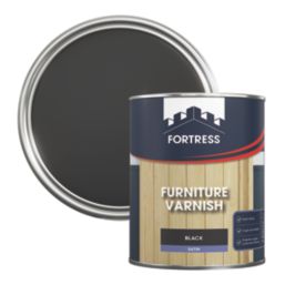 Fortress 750ml Black Satin Water-Based Interior Furniture Varnish