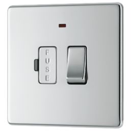 LAP  13A Switched Fused Spur with LED Polished Chrome