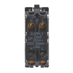 Contactum  20AX Grid DP Key Switch Brushed Steel  with White Inserts