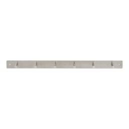Essentials 6-Hook Pin Rail Satin Stainless Steel 685mm x 45mm