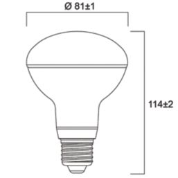 Sylvania RefLED V4 840 SL E27 R80 LED Light Bulb 806lm 8W