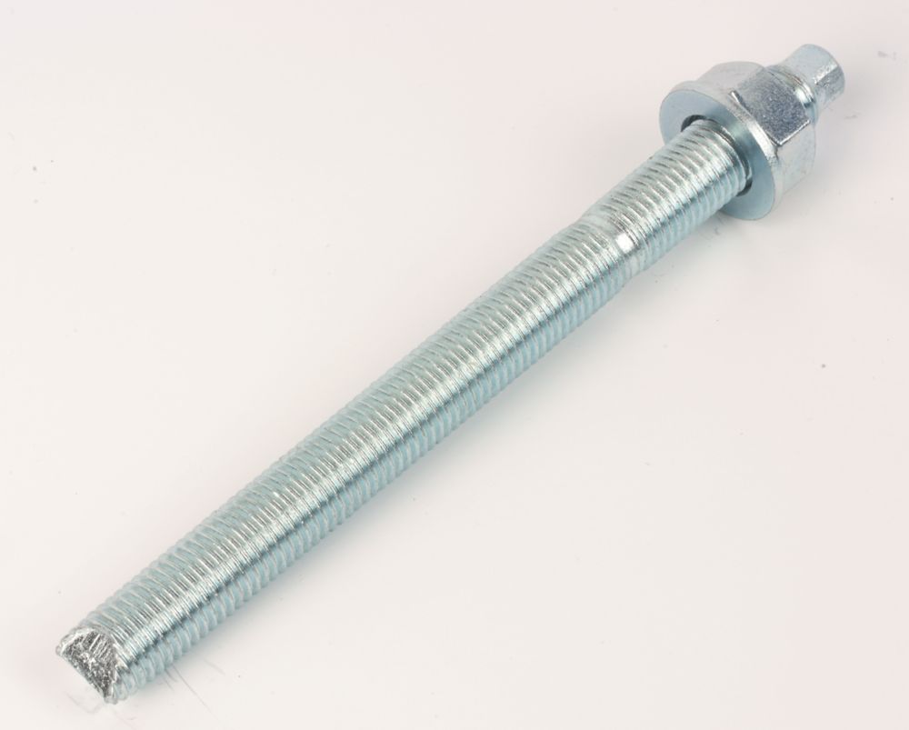 Rawlplug Zinc-Plated Steel Threaded Rods M12 x 220mm 10 Pack - Screwfix