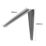 Essentials London Shelf Brackets Grey 200mm x 150mm 20 Pack