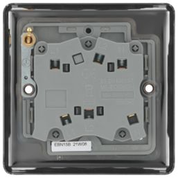 LAP  10AX 1-Gang 3-Pole Fan Isolator Switch Black Nickel  with Black Inserts