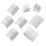 D-Line Plastic White Decorative Trunking Floor Trim Accessories Pack 8 Pcs