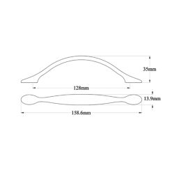 Essentials Chervil Bow Cabinet Handles Brushed Nickel 158mm 2 Pieces