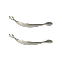Essentials Chervil Bow Cabinet Handles Brushed Nickel 158mm 2 Pieces