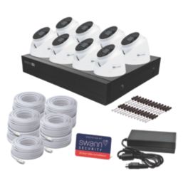 Swann SWNVK-16ADVANX8D-EU 2TB 16-Channel 4K  Wired NVR Security System & 8 x 4K Indoor & Outdoor Cameras