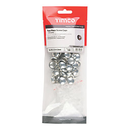 Timco Screw Caps Chrome 6-8ga 100 Pack