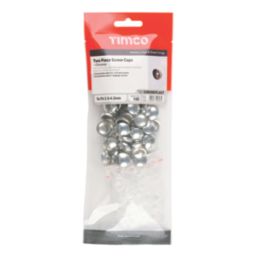 Timco 6-8ga 100 Pack Chrome Plastic Screw Caps