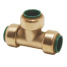 Tectite Classic T24 Brass Push-Fit Equal Tee 1/2"