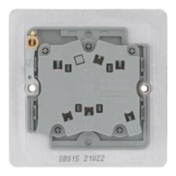 LAP  10A 1-Gang 3-Pole Fan Isolator Switch Brushed Stainless Steel