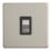 Contactum Lyric 20A 1-Gang DP Control Switch Brushed Steel  with Black Inserts