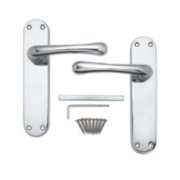 Serozzetta Ibra Lever on Backplate Pair Polished Chrome