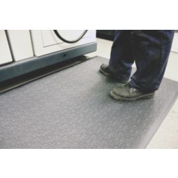 Mottez Shock-Absorbing Floor Mat Grey / Blue 620mm x 620mm x 12mm