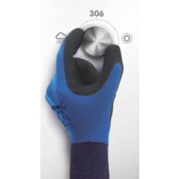 Showa 306 Gloves Blue/Black 2X Large