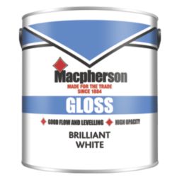 Macpherson 2.5Ltr Brilliant White Acrylic Gloss Trim Wood & Metal Paint