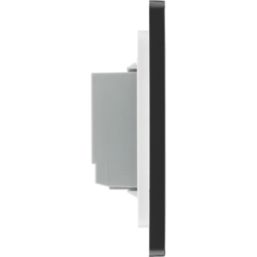British General Evolve 2-Gang 2-Way LED Double Master Touch Trailing Edge Dimmer Switch  Matt Black with Black Inserts