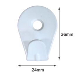 Corefix One Medium Duty Universal Wall Hooks White 2 Pack