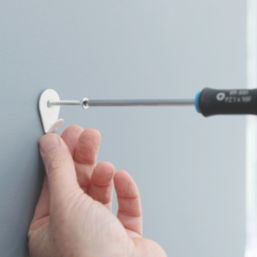 Corefix One Medium Duty Universal Wall Hooks White 2 Pack