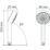 Mira Beat Hand Shower Chrome 90mm x 280mm