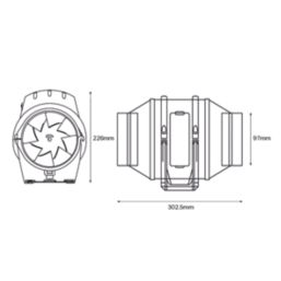 Xpelair XIMX100+ 4" Axial Inline Extractor Fan  220-240V