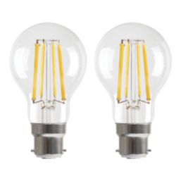 LAP  B22 A60 LED Light Bulb Clear 806lm 3.8W 2 Pack