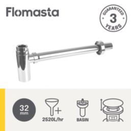 Flomasta  Telescopic Bottle Trap Chrome 32mm