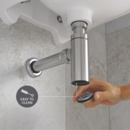 Flomasta  Telescopic Bottle Trap Chrome 32mm