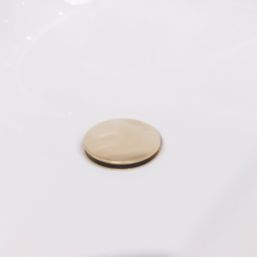 ETAL Freeflow Brushed Brass Round Head Bath Overflow Filler Tap  With Pop-Up Waste